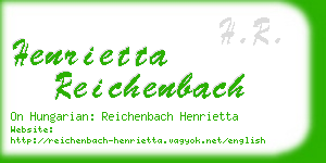 henrietta reichenbach business card